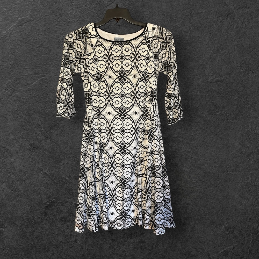 Never worn! Rabbit Rabbit Rabbit Black and White Geometric Dress - Picture 1 of 4